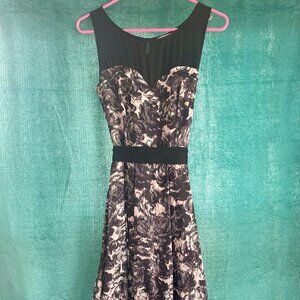 H&M Formal Floral and Mesh Dress